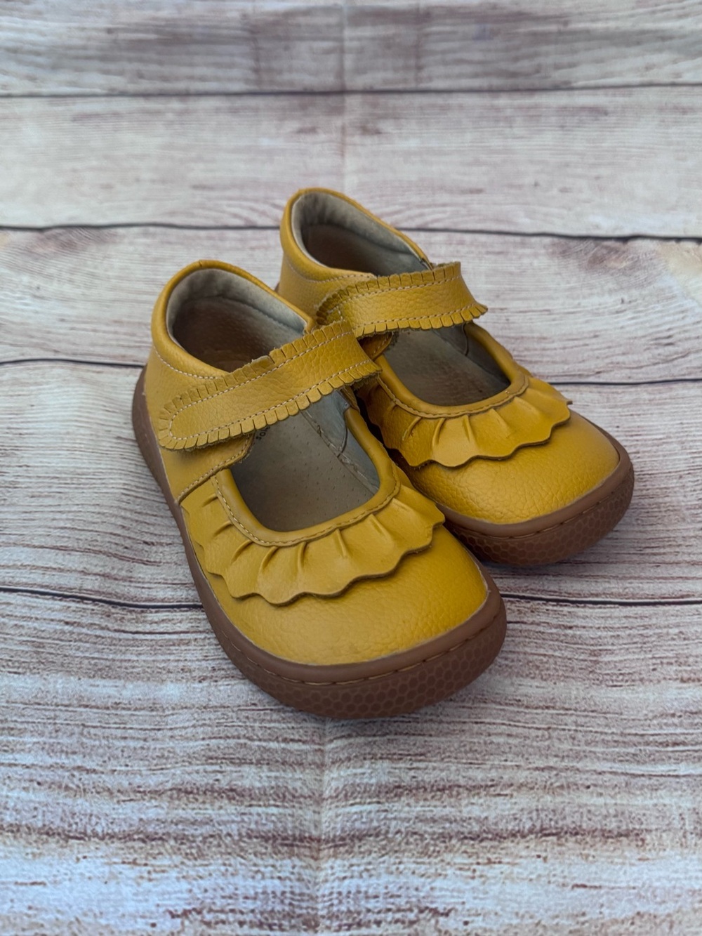 Livie & Luca Yellow Ruche Shoes